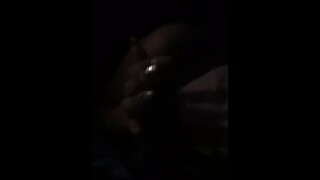 Sloppy blowjob from my boy girlfriend while he drunk passed out