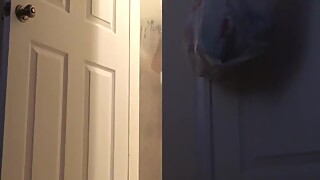 Caught wife masturbating in shower REAL VOYEUR