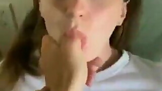 Girlfriend fucking in bathroom