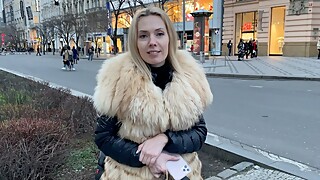 Slutty Blonde Wife Pays Sex for Rent. Prague Adventure.