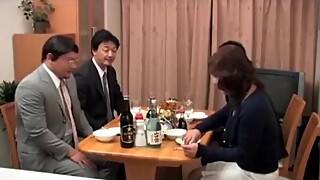 Japanese Drunk Wife and husband friends