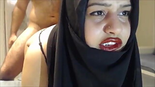 CRYING ANAL ! CHEATING HIJAB WIFE FUCKED