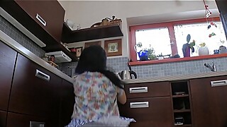 Girl Wedgie Dance in the Kitchen Upskirts
